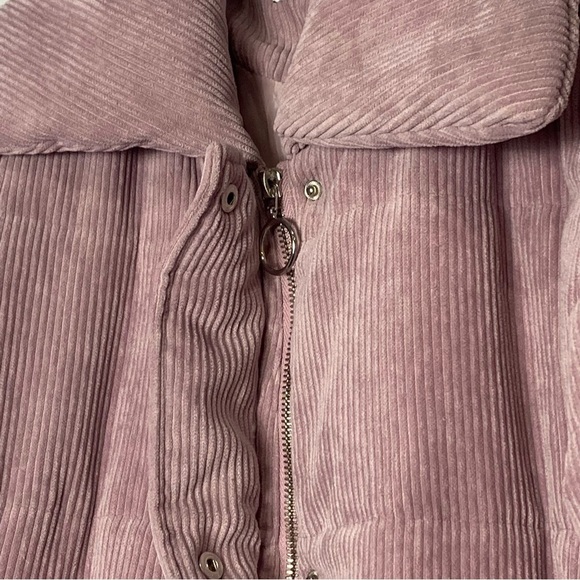 FASHION NOVA Corduroy Puffer Jacket Pink - Picture 8 of 13
